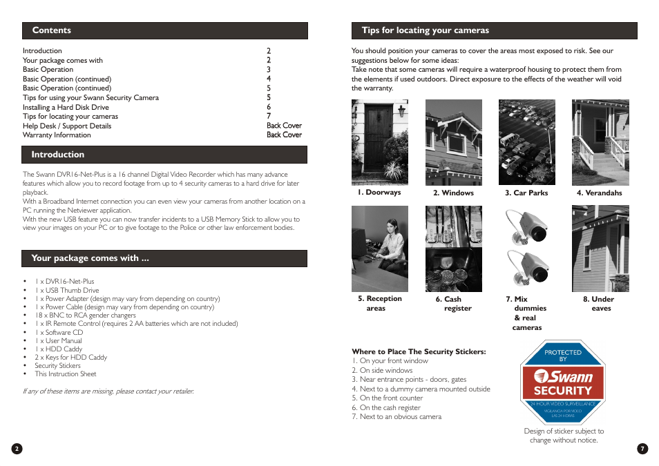 Swann DVR16-NET-PLUS User Manual | Page 2 / 4