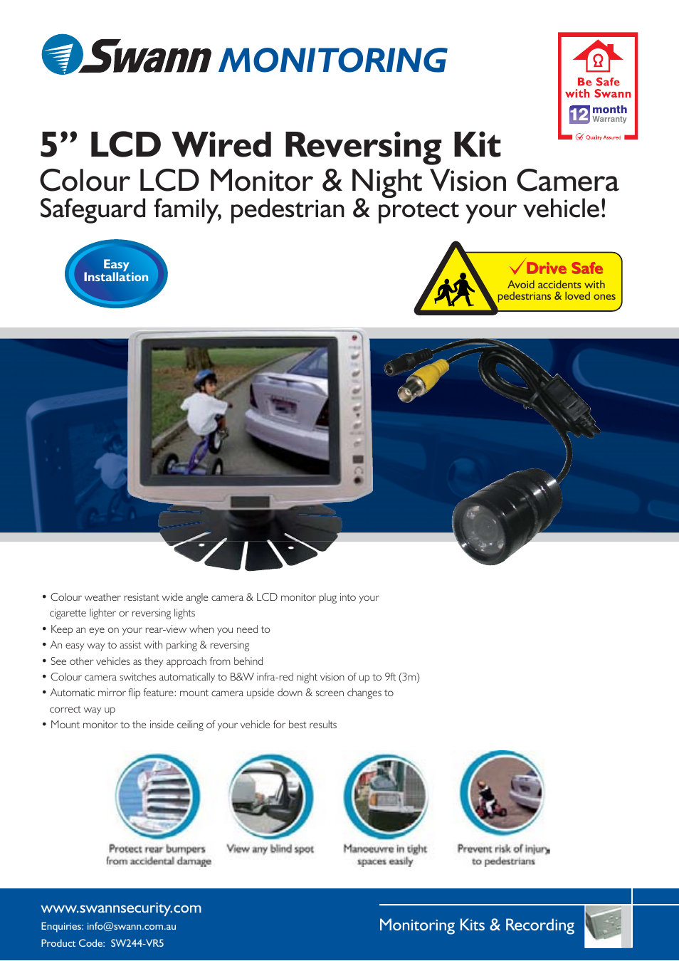 Swann SW244-VR5 User Manual | 2 pages