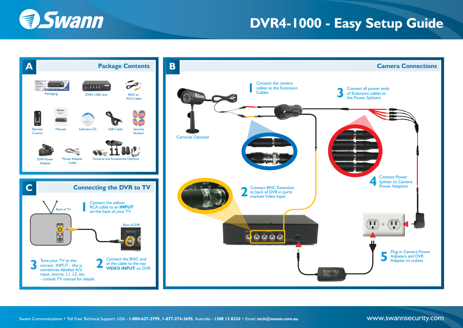 Swann DVR4-1000 User Manual | 2 pages