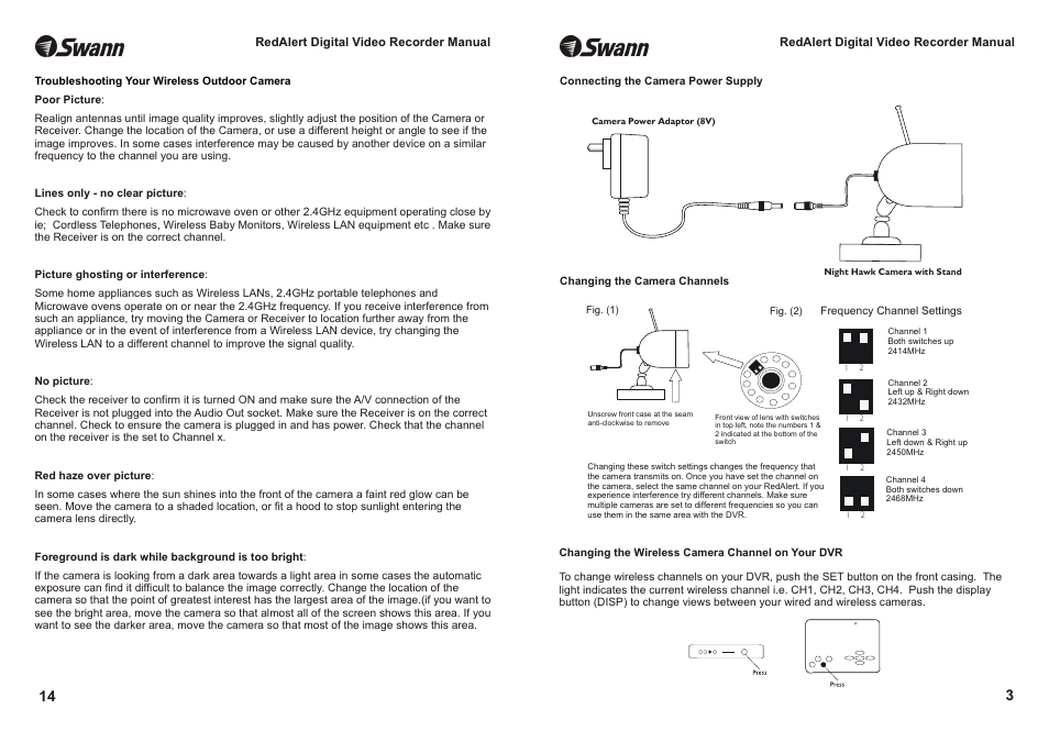 Swann RedAlert Single Channel Digital Security Recorder User Manual | Page 3 / 8