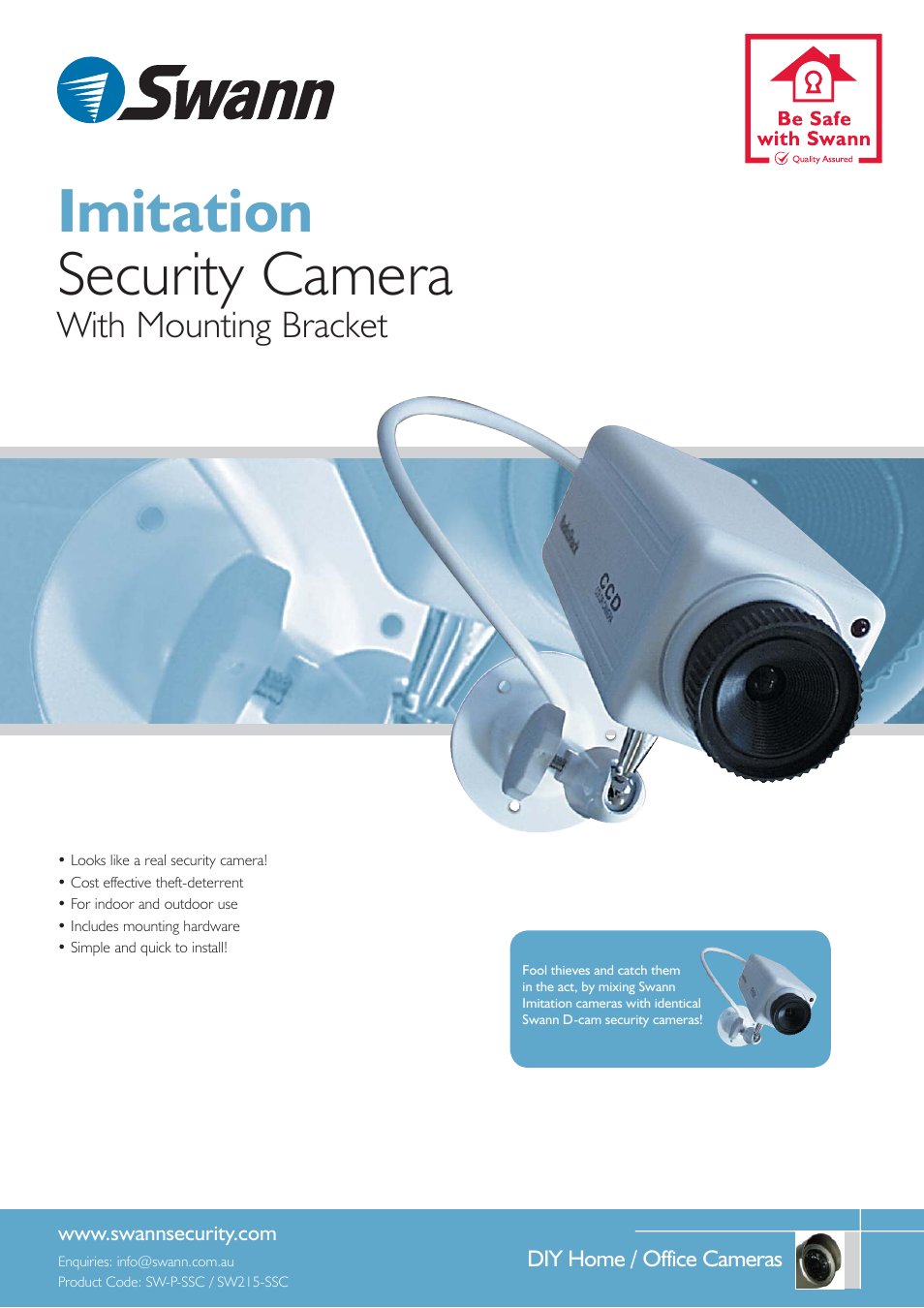 Swann Imitation Security Camera User Manual | 2 pages