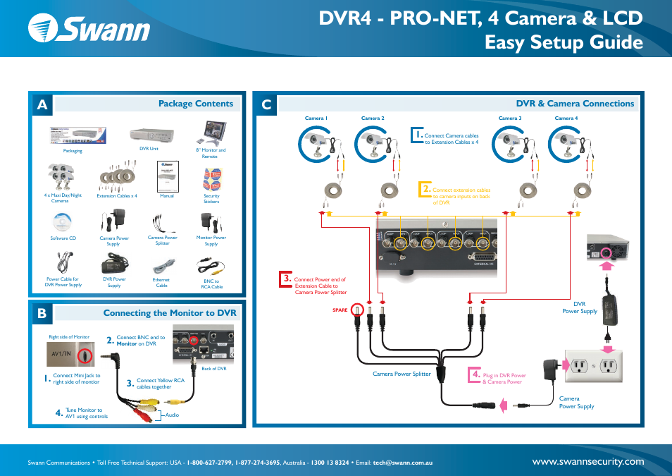 Swann TV Cables User Manual | 2 pages