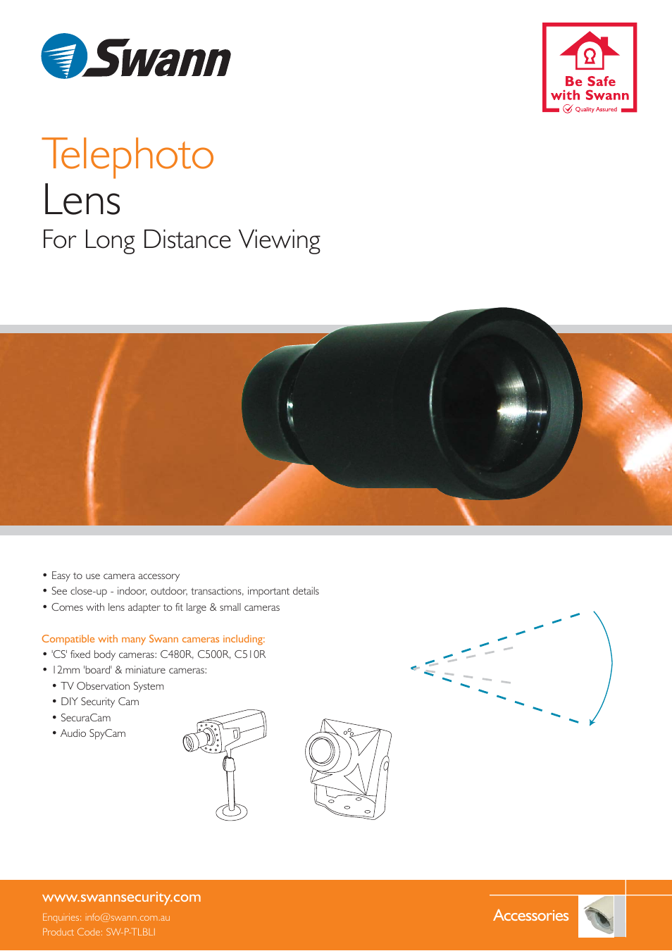 Swann SW-P-TLBLI User Manual | 2 pages