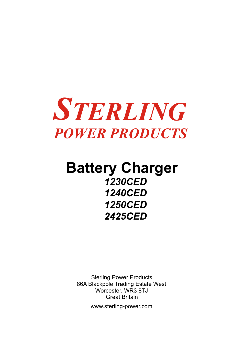 Sterling Power Products 1240CED User Manual | 16 pages