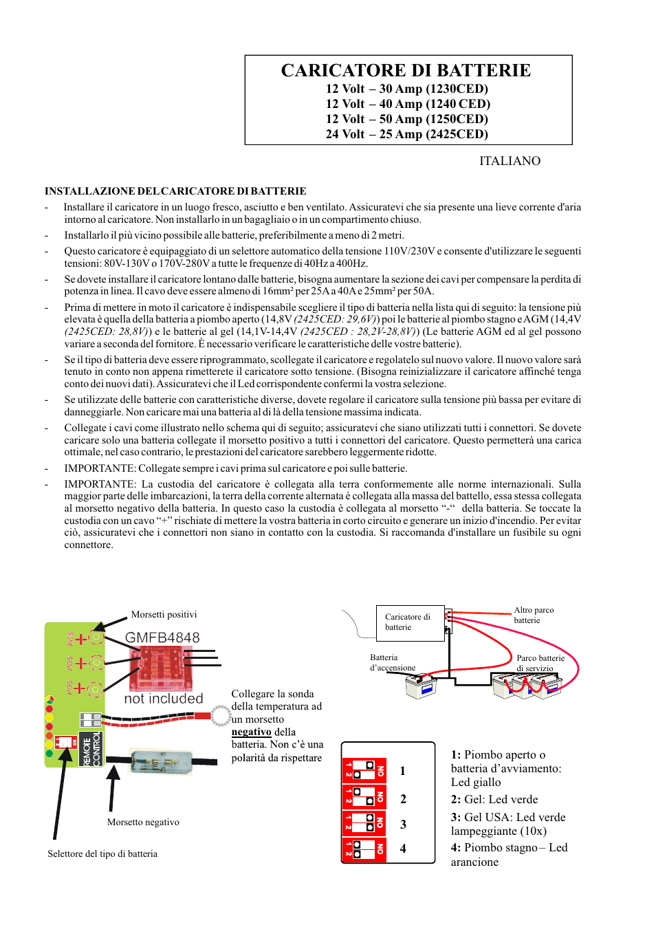 Caricatore di batterie | Sterling Power Products 1240CED User Manual | Page 10 / 16