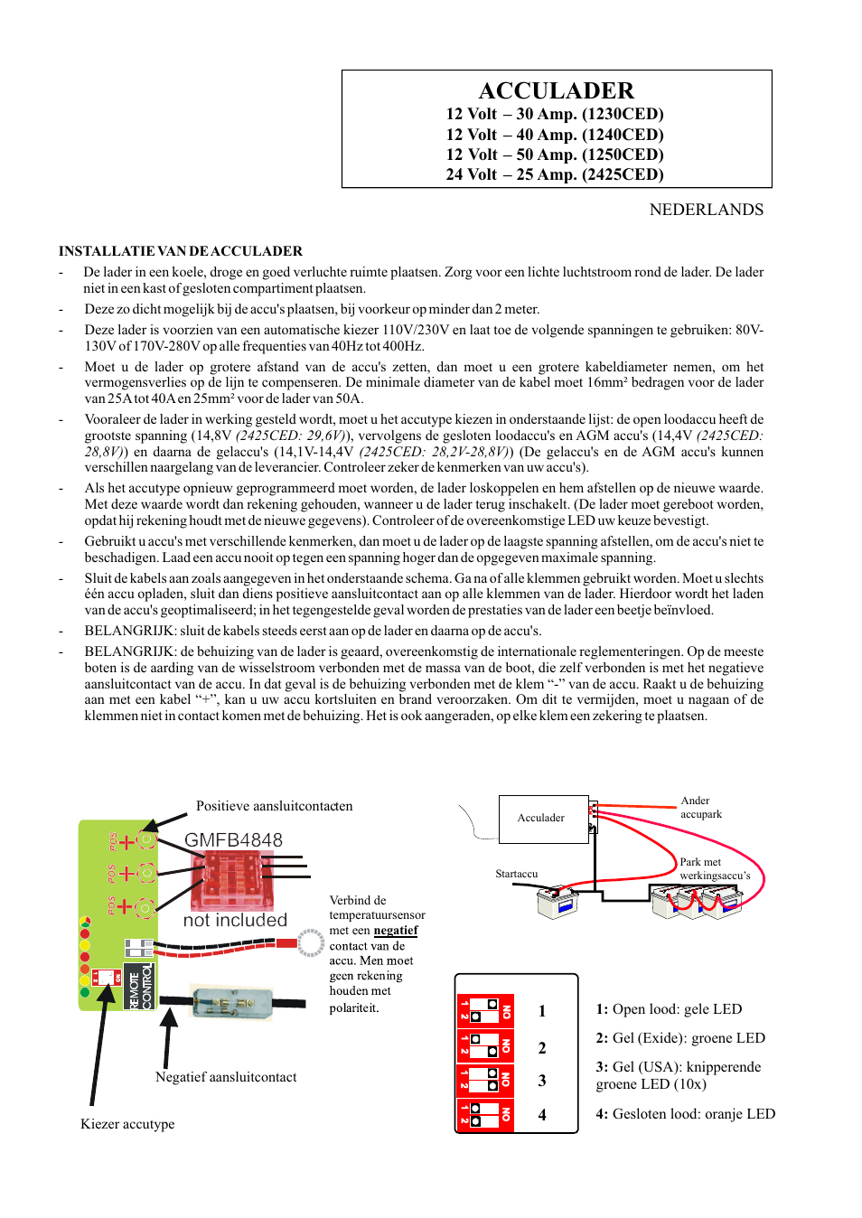 Acculader | Sterling Power Products 1240CED User Manual | Page 12 / 16