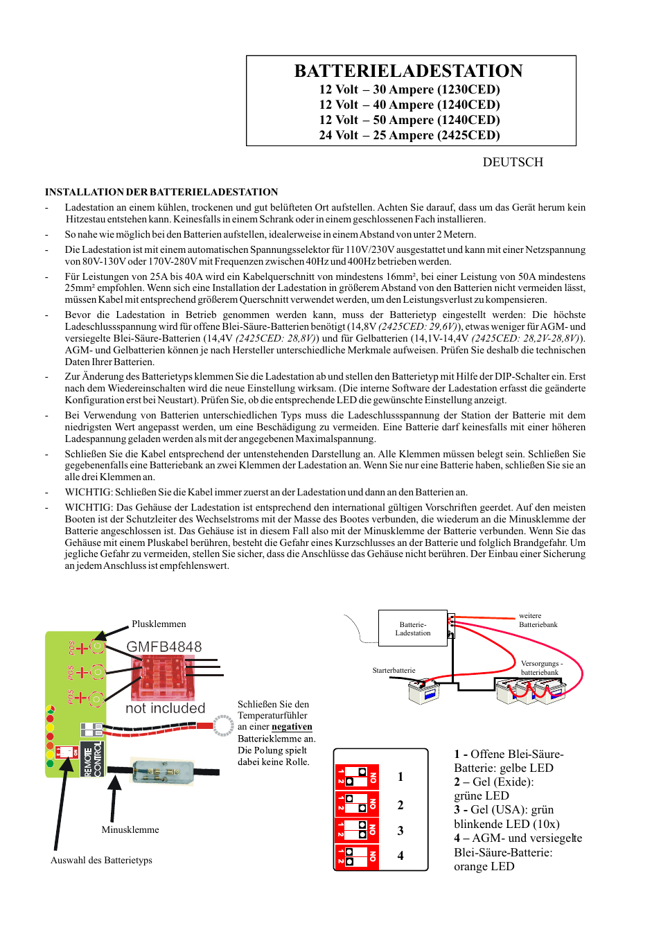 Batterieladestation | Sterling Power Products 1240CED User Manual | Page 6 / 16