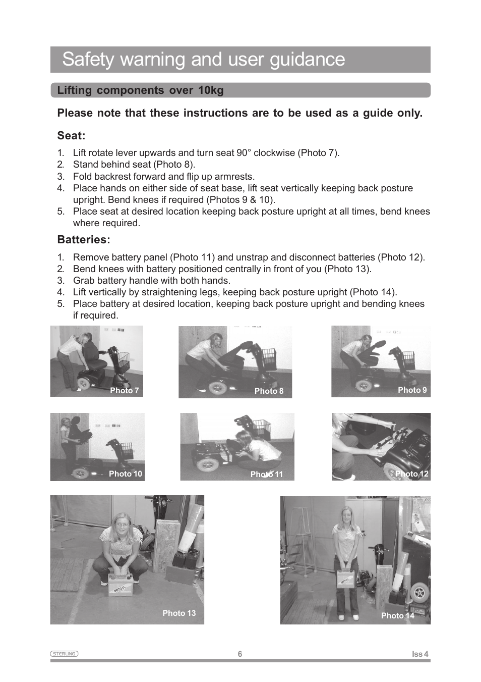 Safety warning and user guidance | Sterling Power Products Elite XS User Manual | Page 10 / 30