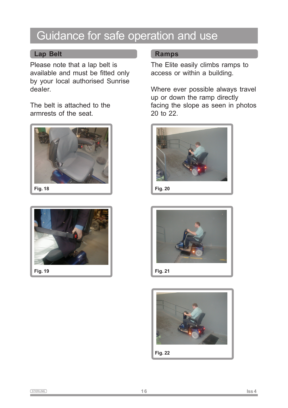 Guidance for safe operation and use | Sterling Power Products Elite XS User Manual | Page 20 / 30