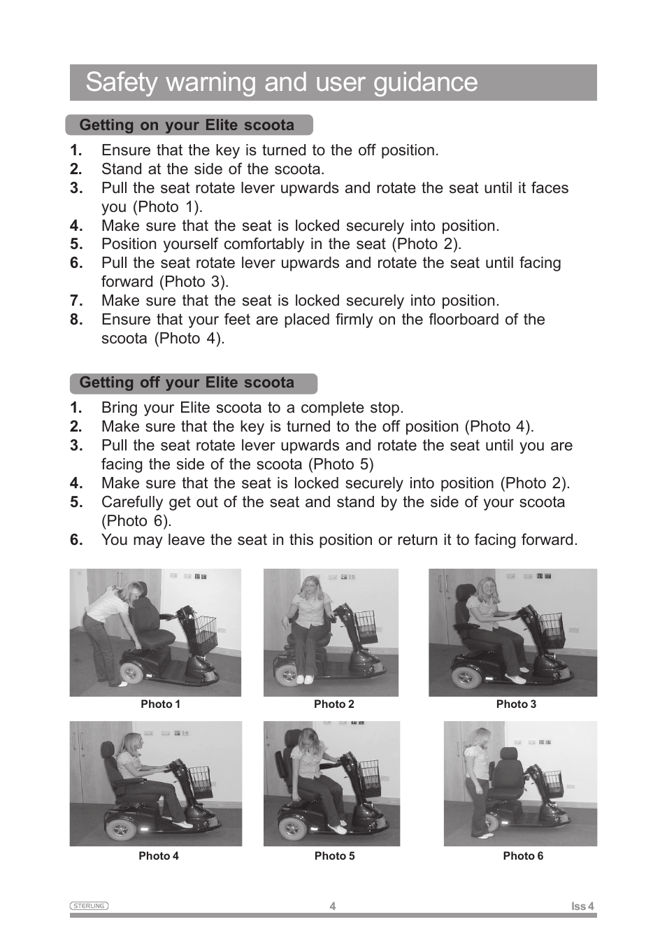 Safety warning and user guidance | Sterling Power Products Elite XS User Manual | Page 8 / 30