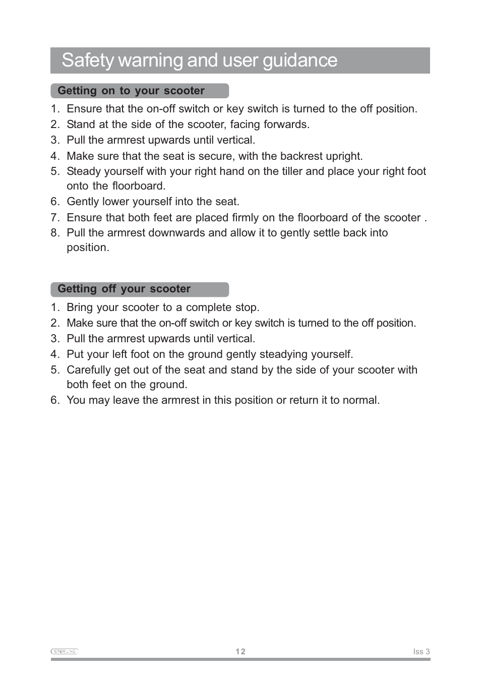 Safety warning and user guidance | Sterling Power Products Little Gem User Manual | Page 14 / 36