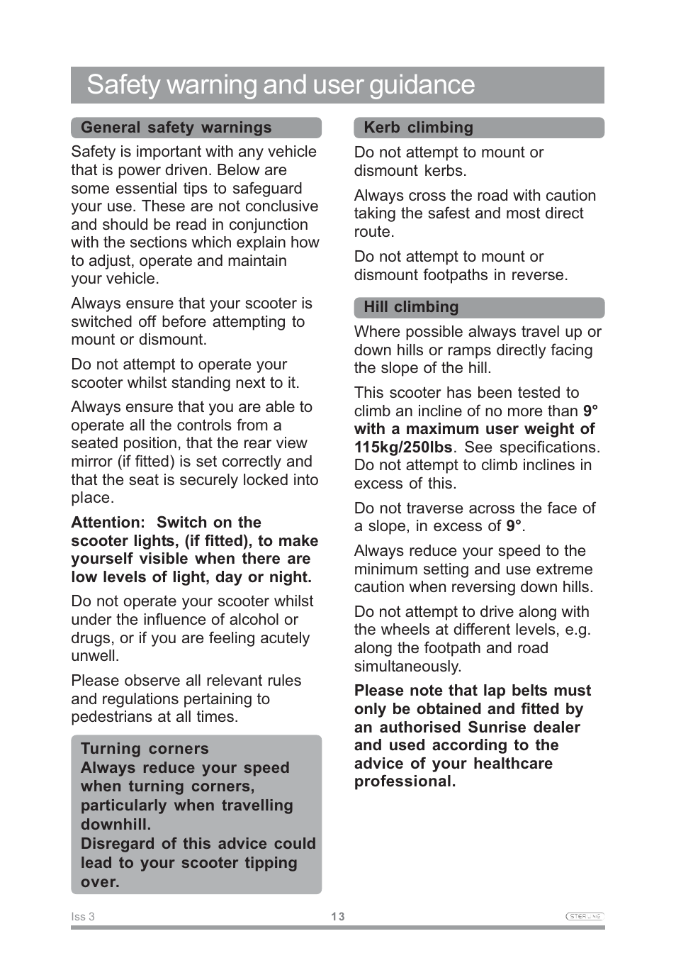 Safety warning and user guidance | Sterling Power Products Little Gem User Manual | Page 15 / 36