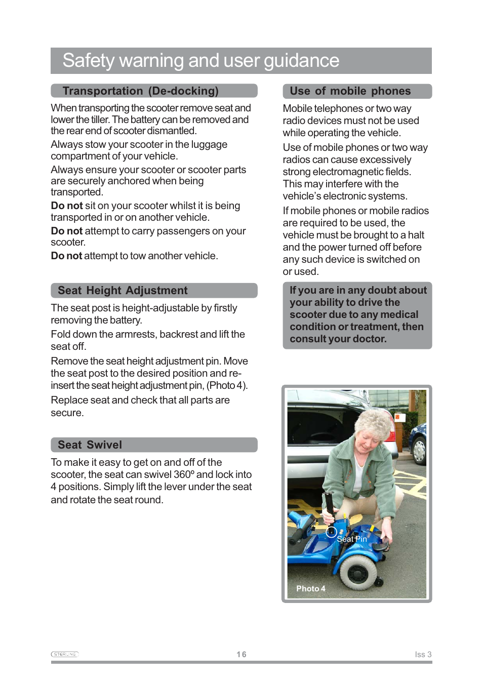Safety warning and user guidance | Sterling Power Products Little Gem User Manual | Page 18 / 36