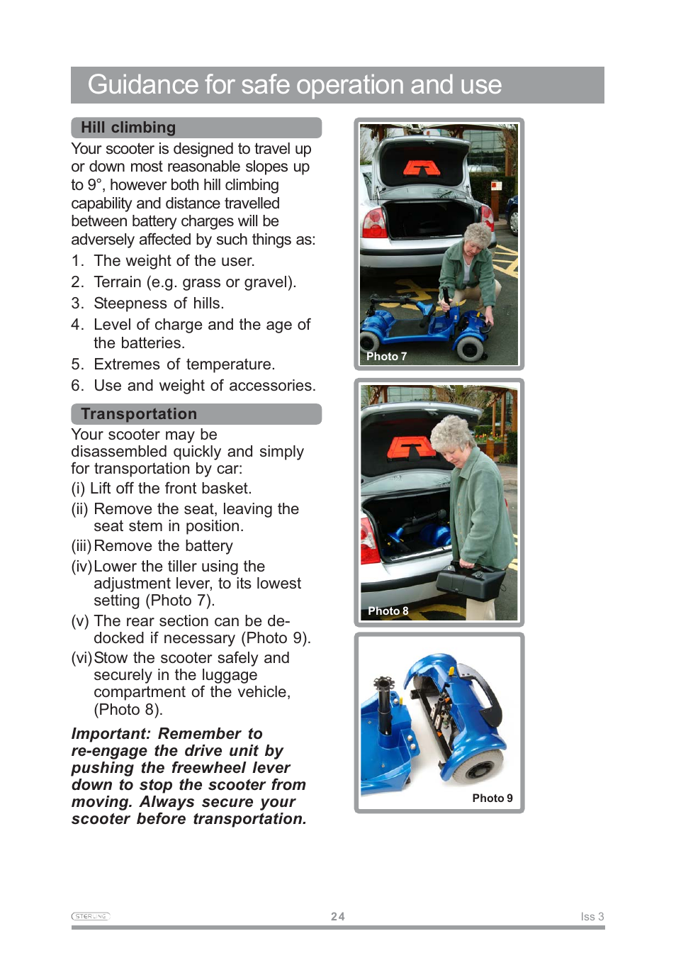 Guidance for safe operation and use | Sterling Power Products Little Gem User Manual | Page 26 / 36