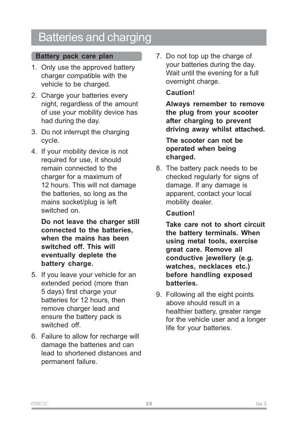 Batteries and charging | Sterling Power Products Little Gem User Manual | Page 28 / 36