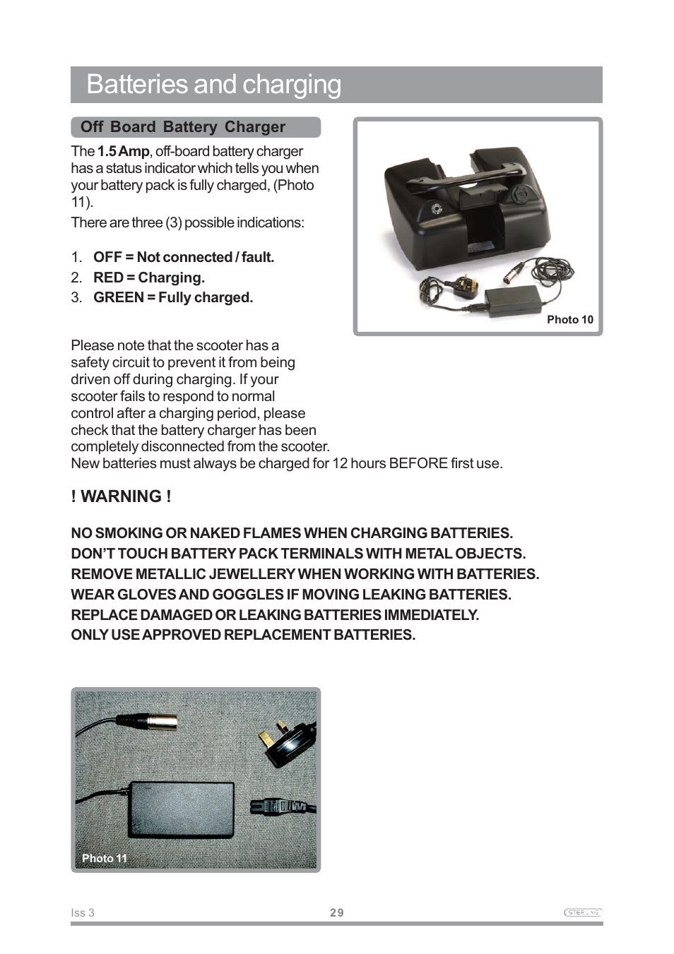 Batteries and charging | Sterling Power Products Little Gem User Manual | Page 31 / 36
