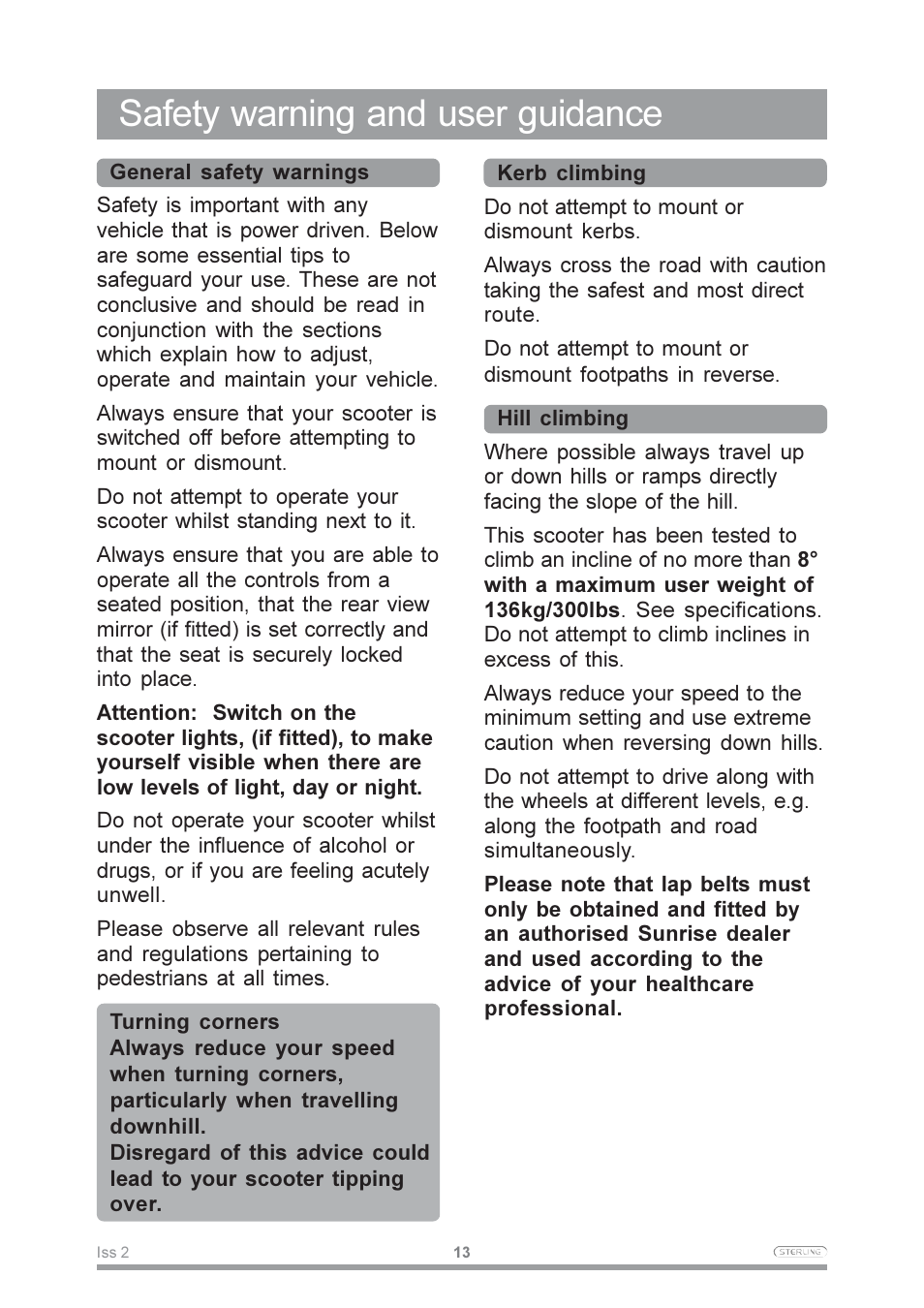Safety warning and user guidance | Sterling Power Products Pearl User Manual | Page 16 / 40