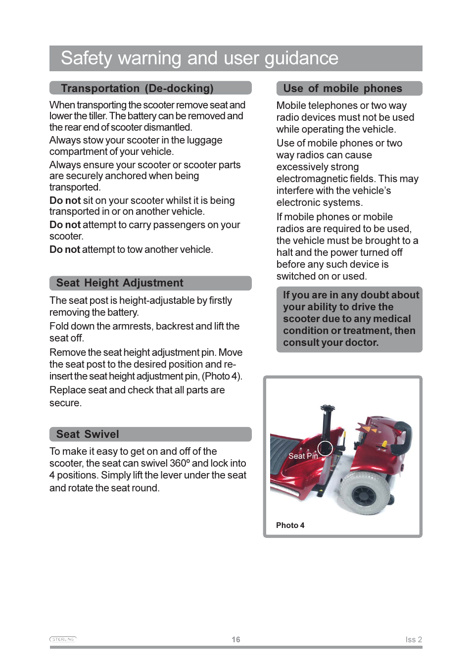 Safety warning and user guidance | Sterling Power Products Pearl User Manual | Page 19 / 40