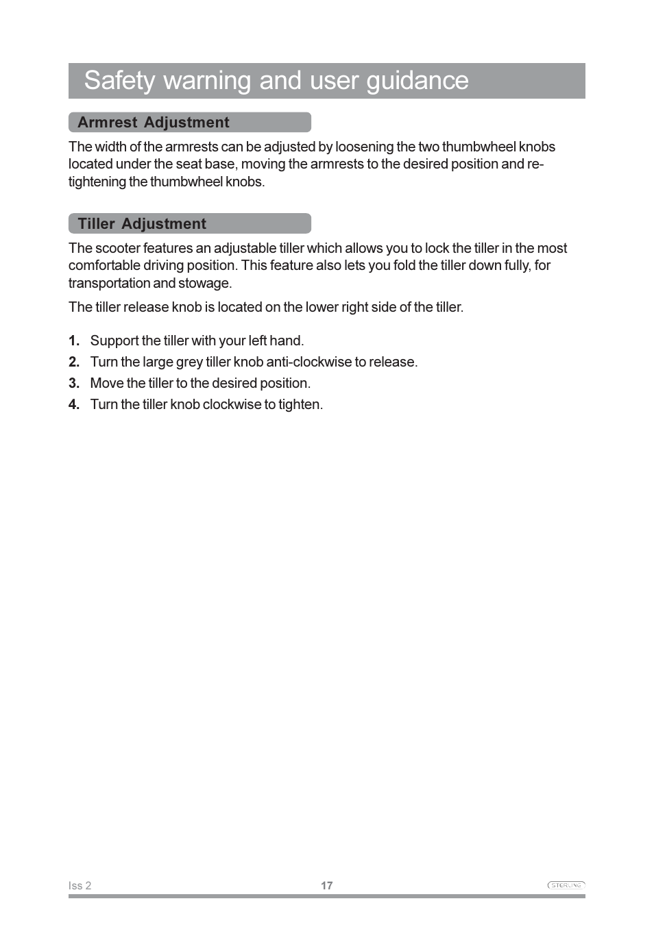Safety warning and user guidance | Sterling Power Products Pearl User Manual | Page 20 / 40
