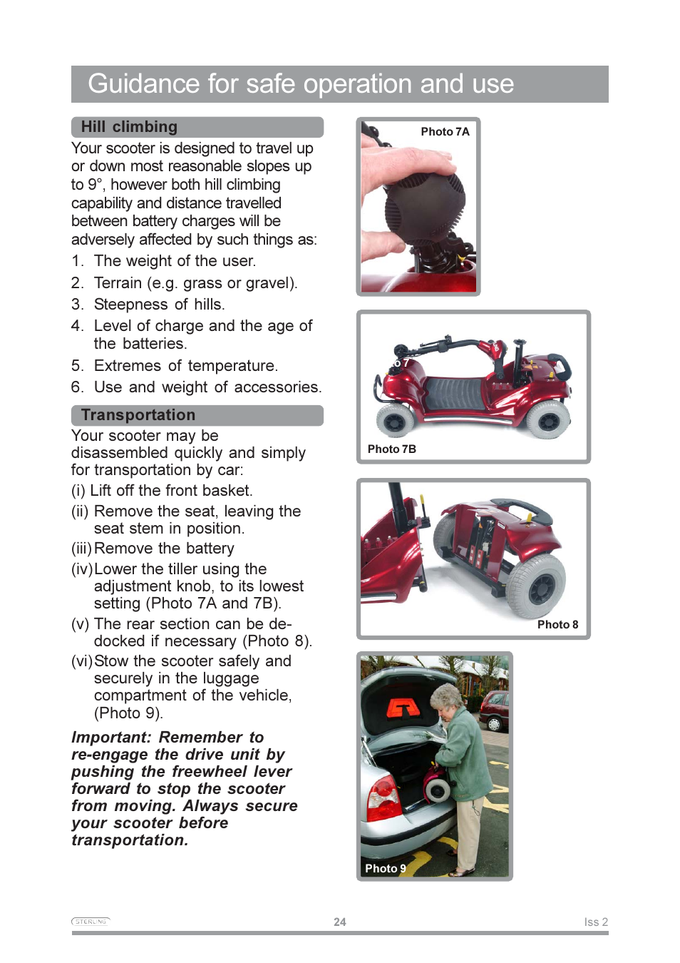 Guidance for safe operation and use | Sterling Power Products Pearl User Manual | Page 27 / 40