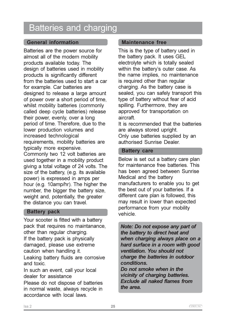 Batteries and charging | Sterling Power Products Pearl User Manual | Page 28 / 40