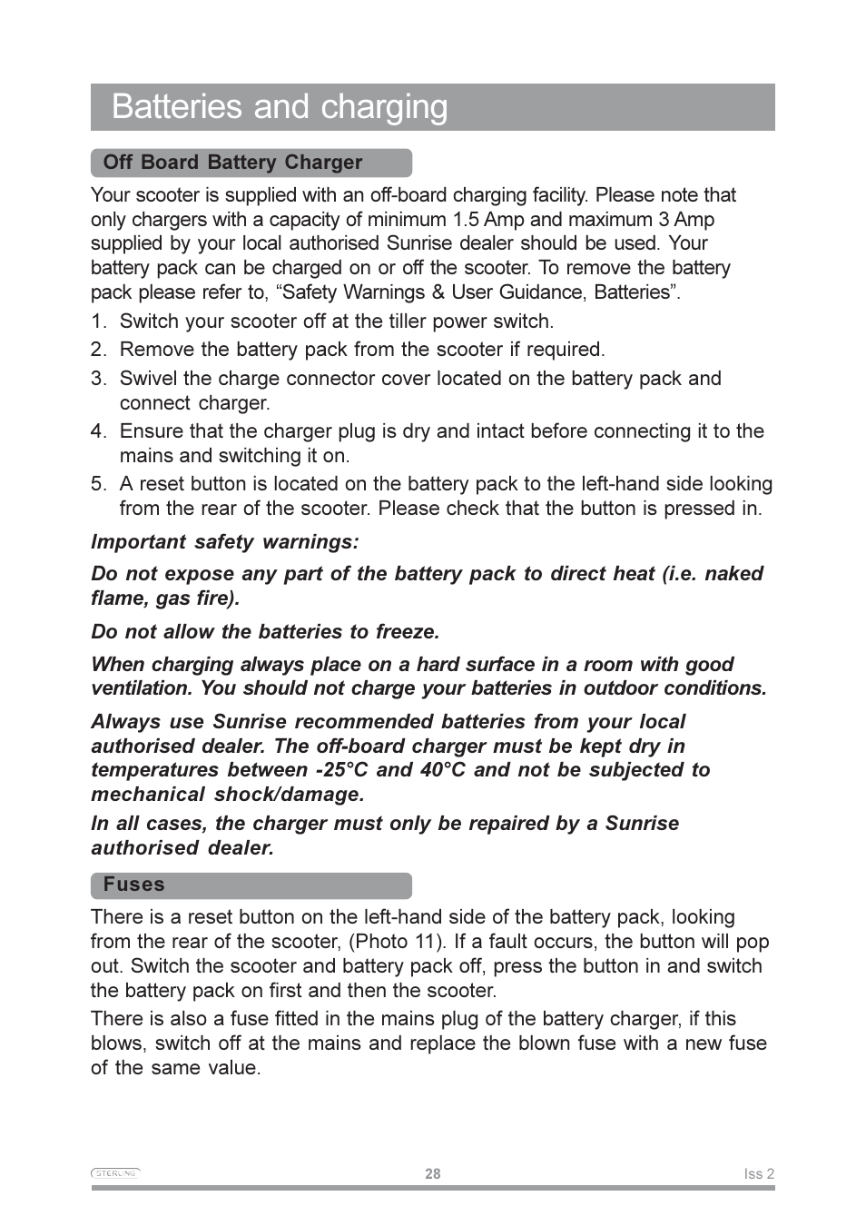 Batteries and charging | Sterling Power Products Pearl User Manual | Page 31 / 40