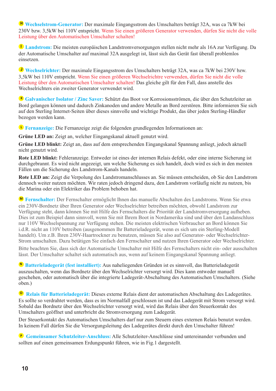 Sterling Power Products AC32A User Manual | Page 10 / 12