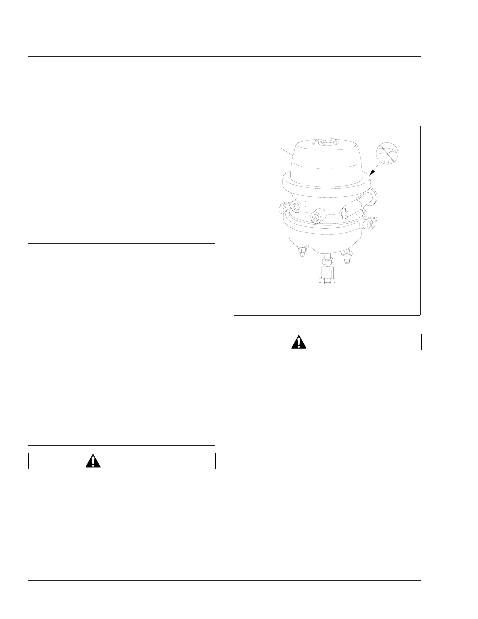 Brake chamber inspecting (all models), Quick release and flipper valves checking, midland, Brakes | 42–07 brake chamber inspecting (all models), Warning | Sterling Trucks Acterra MX User Manual | Page 104 / 135