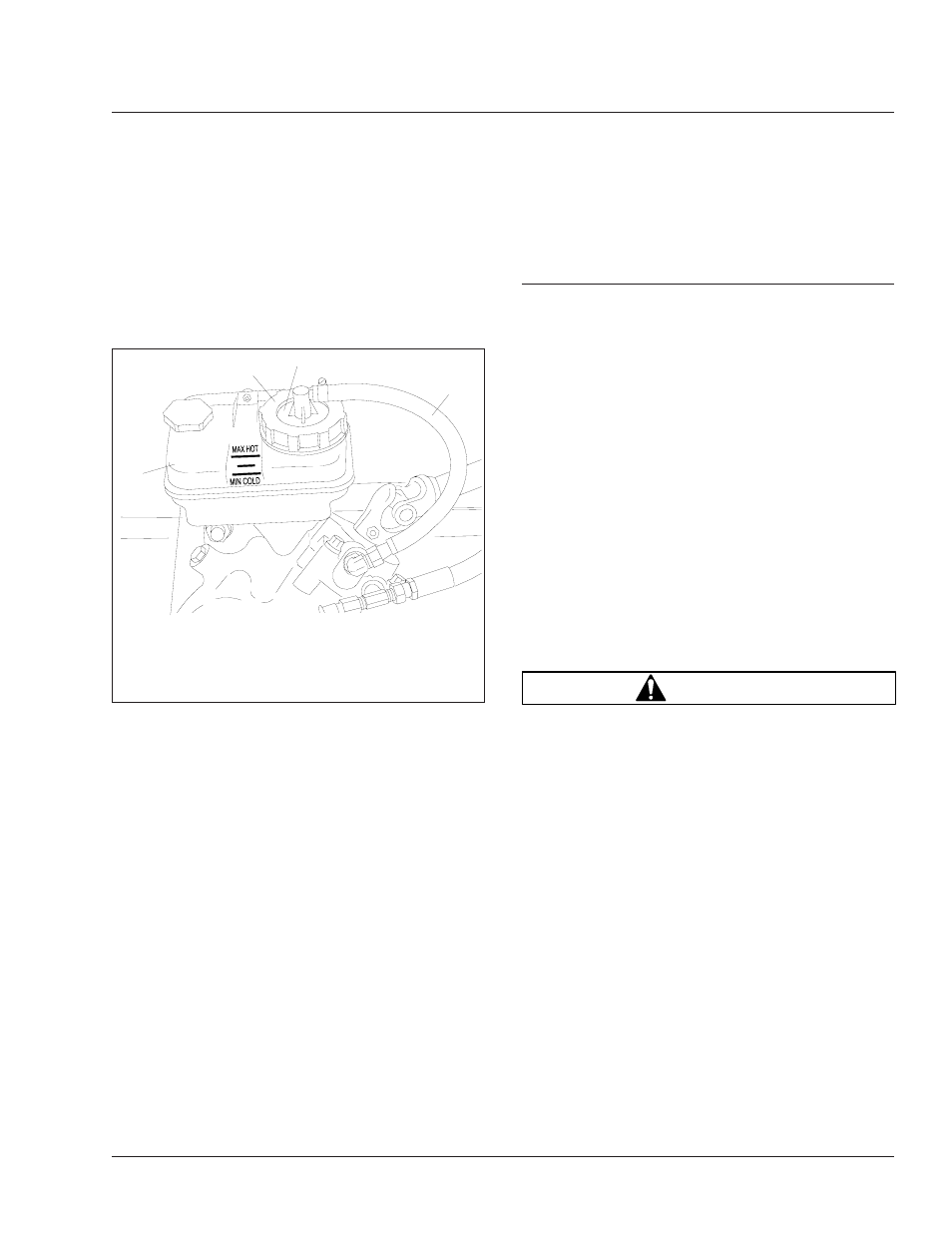 Power steering reservoir fluid and filter changing, Steering, Plastic ventra reservoir | Warning | Sterling Trucks Acterra MX User Manual | Page 119 / 135