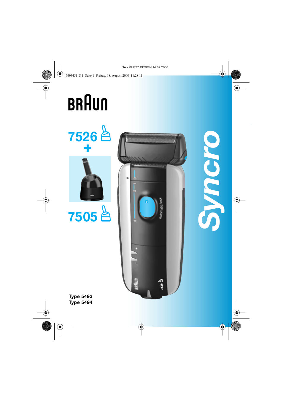 Braun 7505 Syncro  EN User Manual | 26 pages