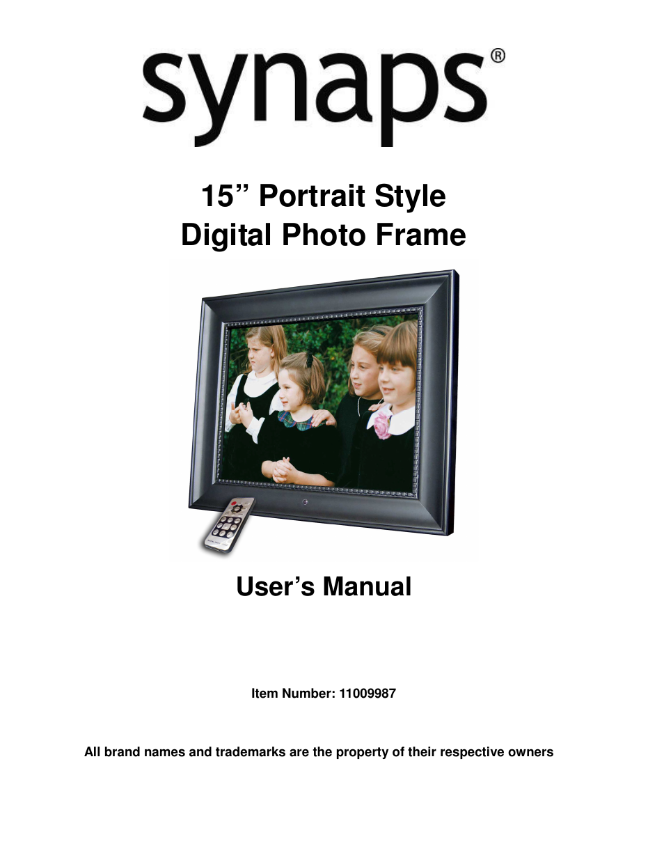 Synapse Films 11009987 User Manual | 41 pages