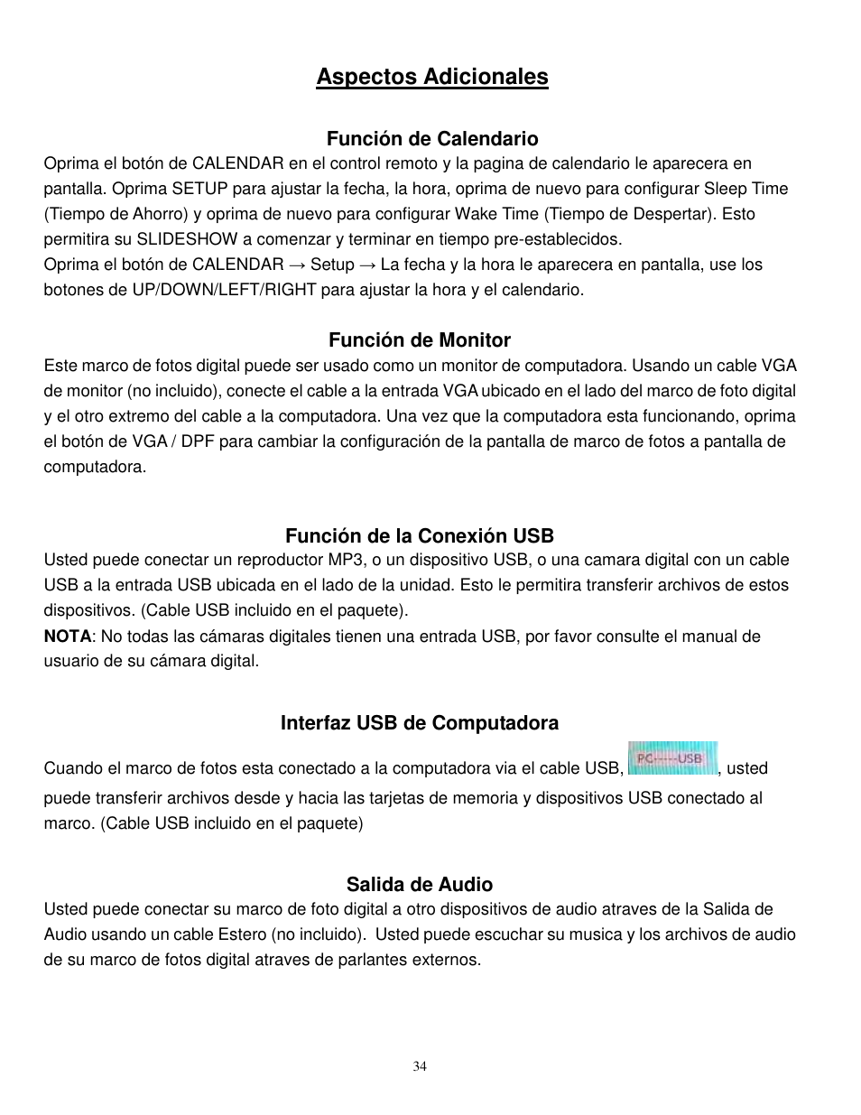 Aspectos adicionales | Synapse Films 11009987 User Manual | Page 34 / 41