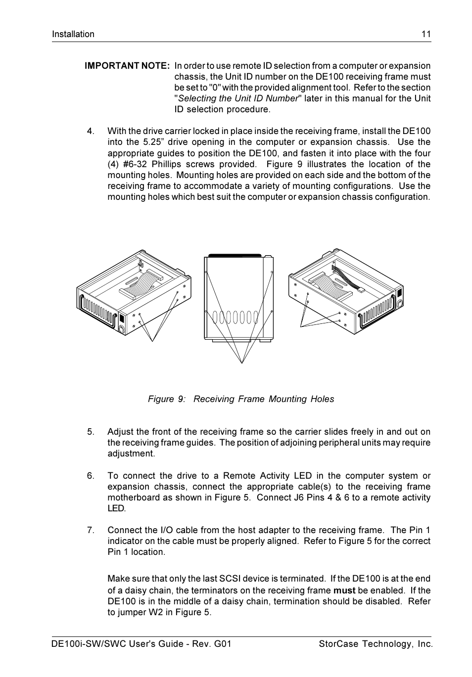 StorCase Technology DE100i-SWC User Manual | Page 18 / 35