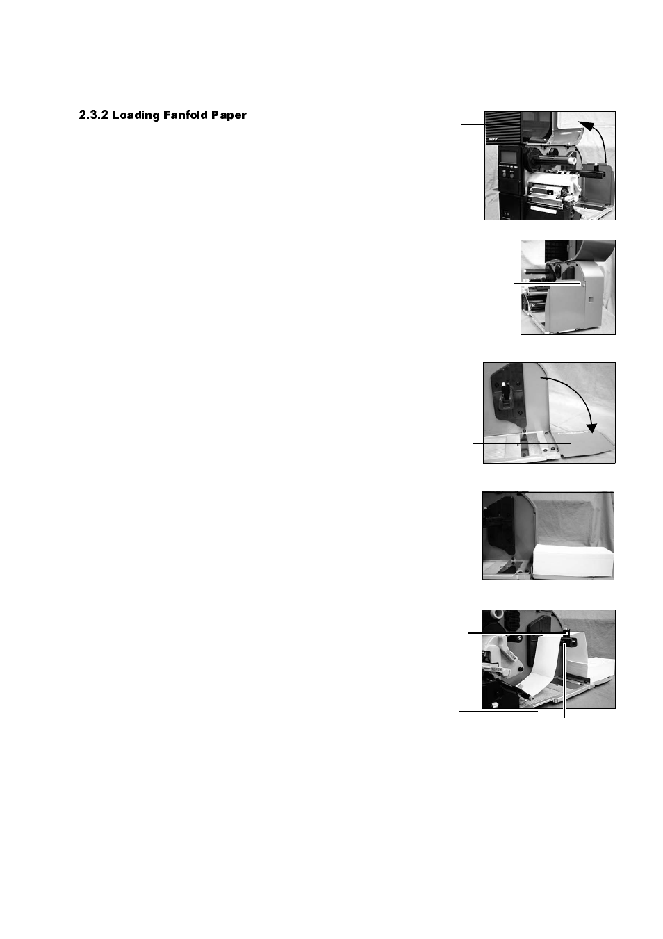 2 loading, Fanfold, Paper | 2 loading fanfold paper | SATO GT424 User Manual | Page 29 / 152