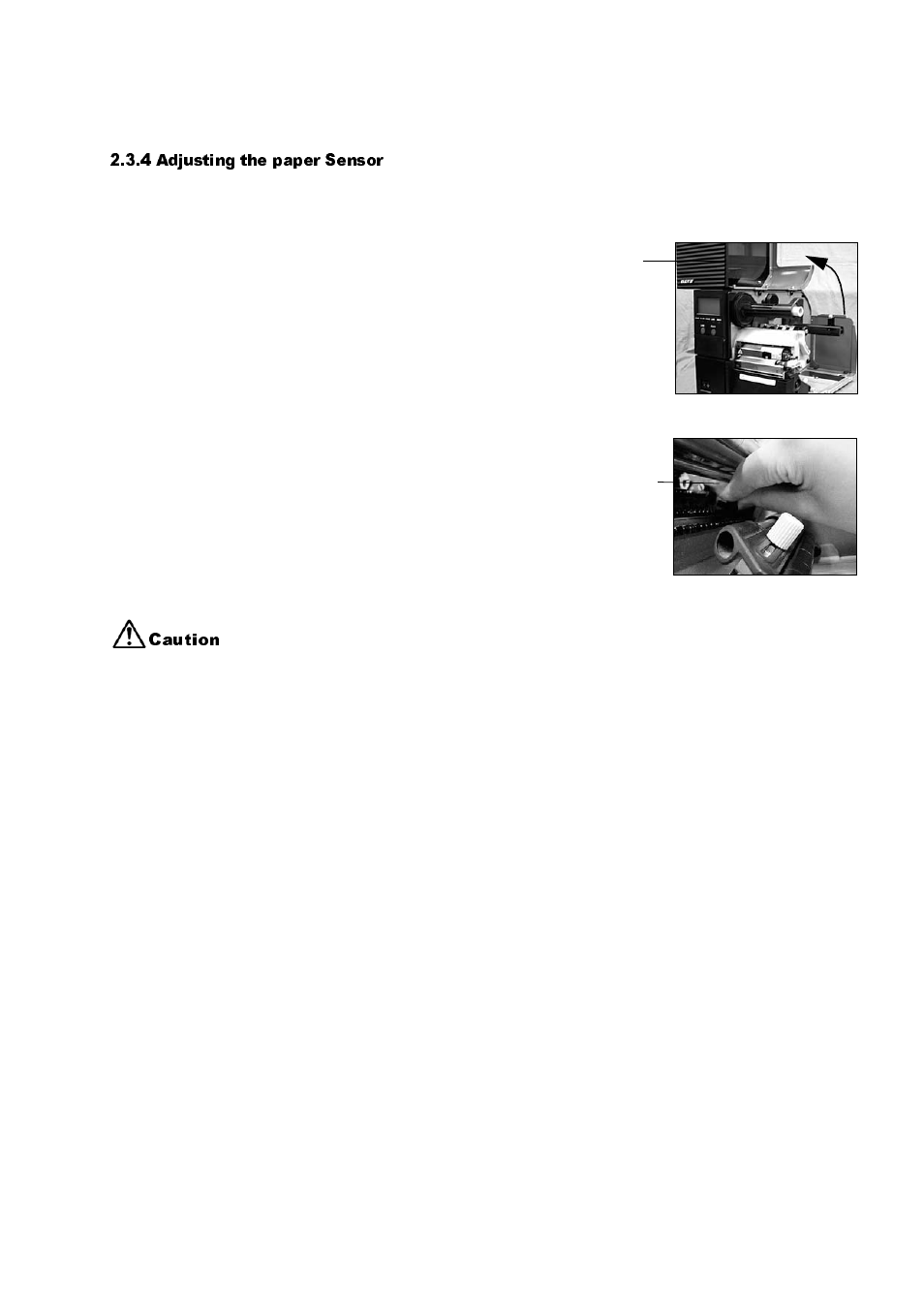 Adjusting the paper sensor -21, 4 adjusting the paper sensor | SATO GT424 User Manual | Page 33 / 152