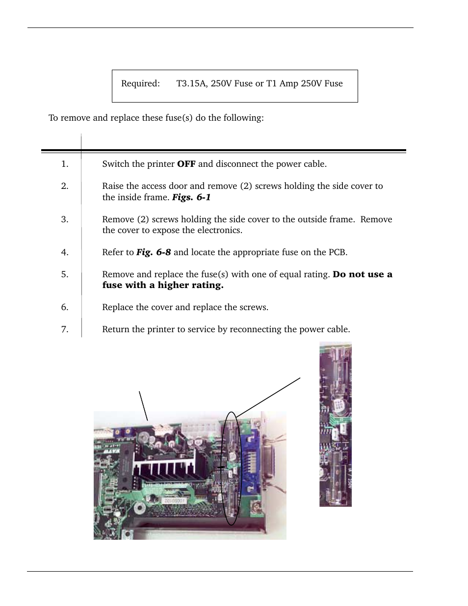 Replacing the fuses | SATO CL 408e User Manual | Page 108 / 219