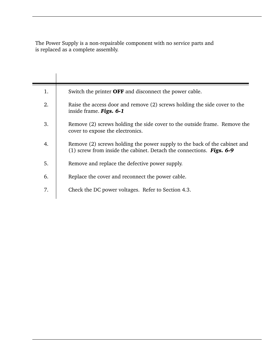 4 replacing the power supply | SATO CL 408e User Manual | Page 109 / 219