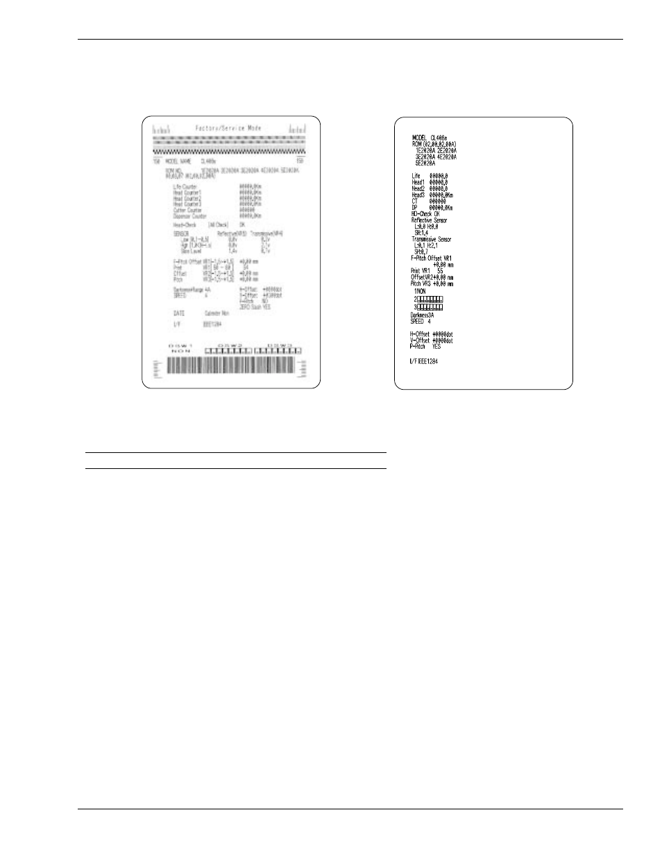 7 sample test prints | SATO CL 408e User Manual | Page 135 / 219