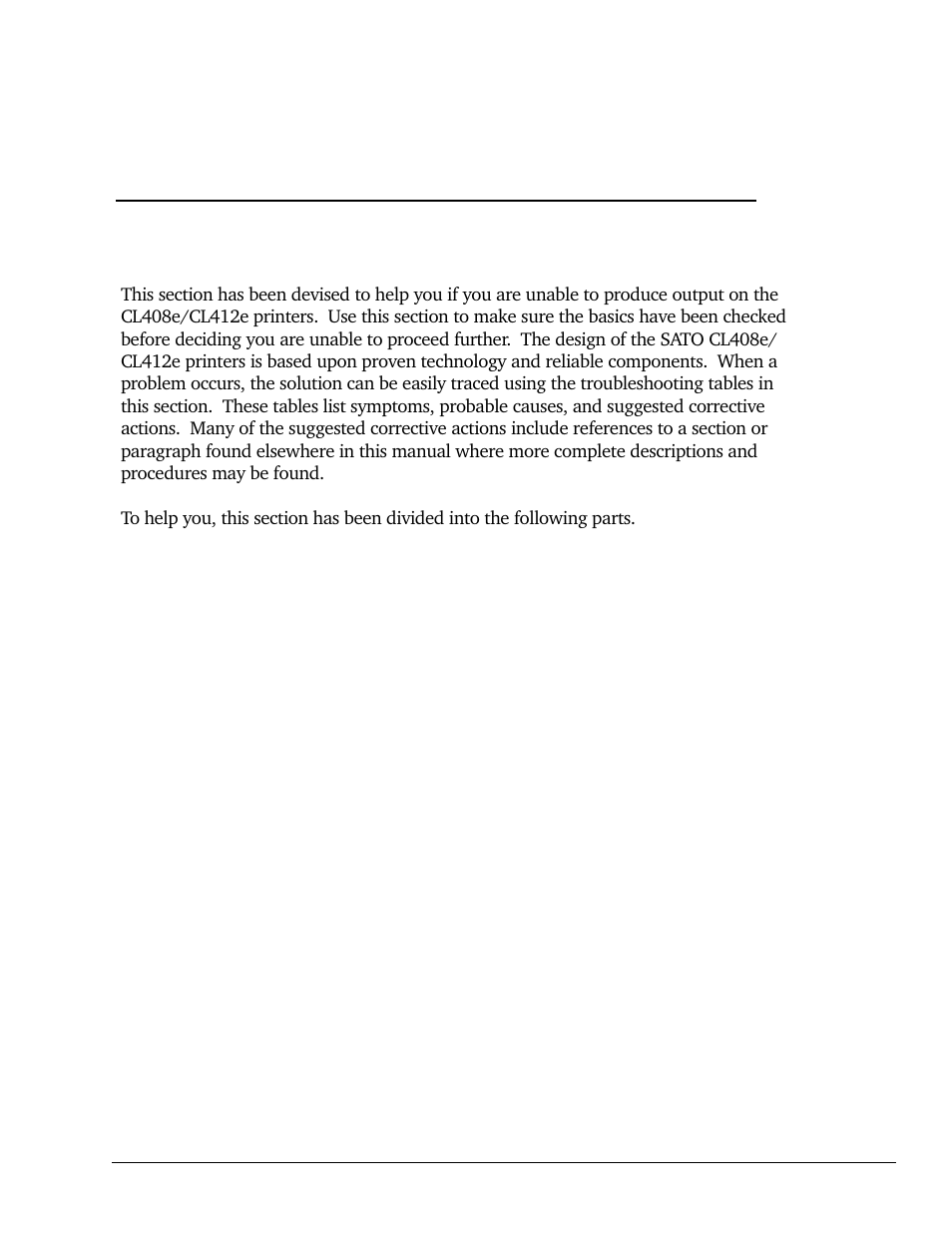 Troubleshooting | SATO CL 408e User Manual | Page 137 / 219