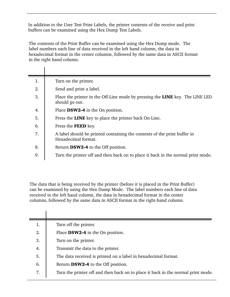 10 hex dump diagnostic labels | SATO CL 408e User Manual | Page 153 / 219