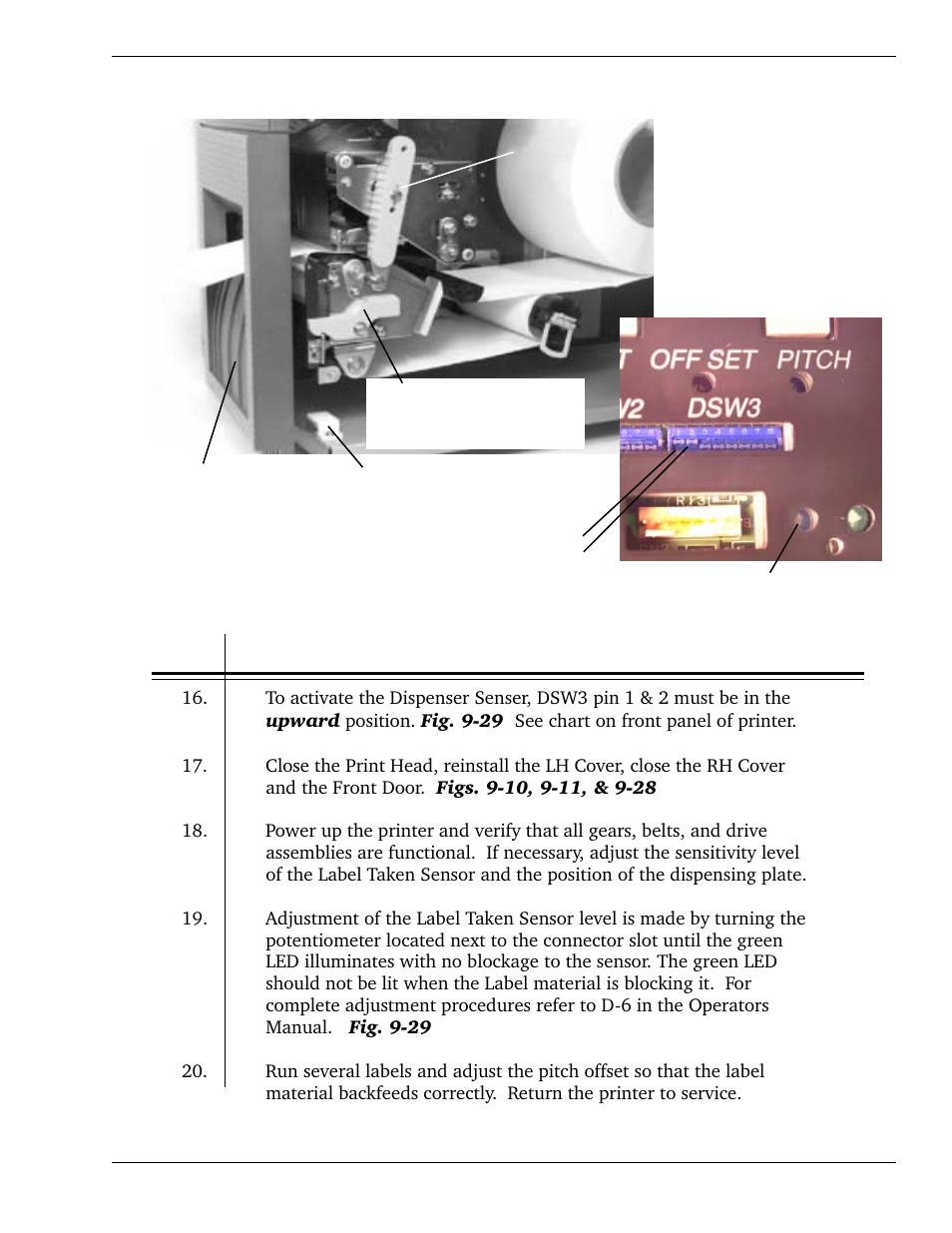 Label dispenser installation | SATO CL 408e User Manual | Page 169 / 219