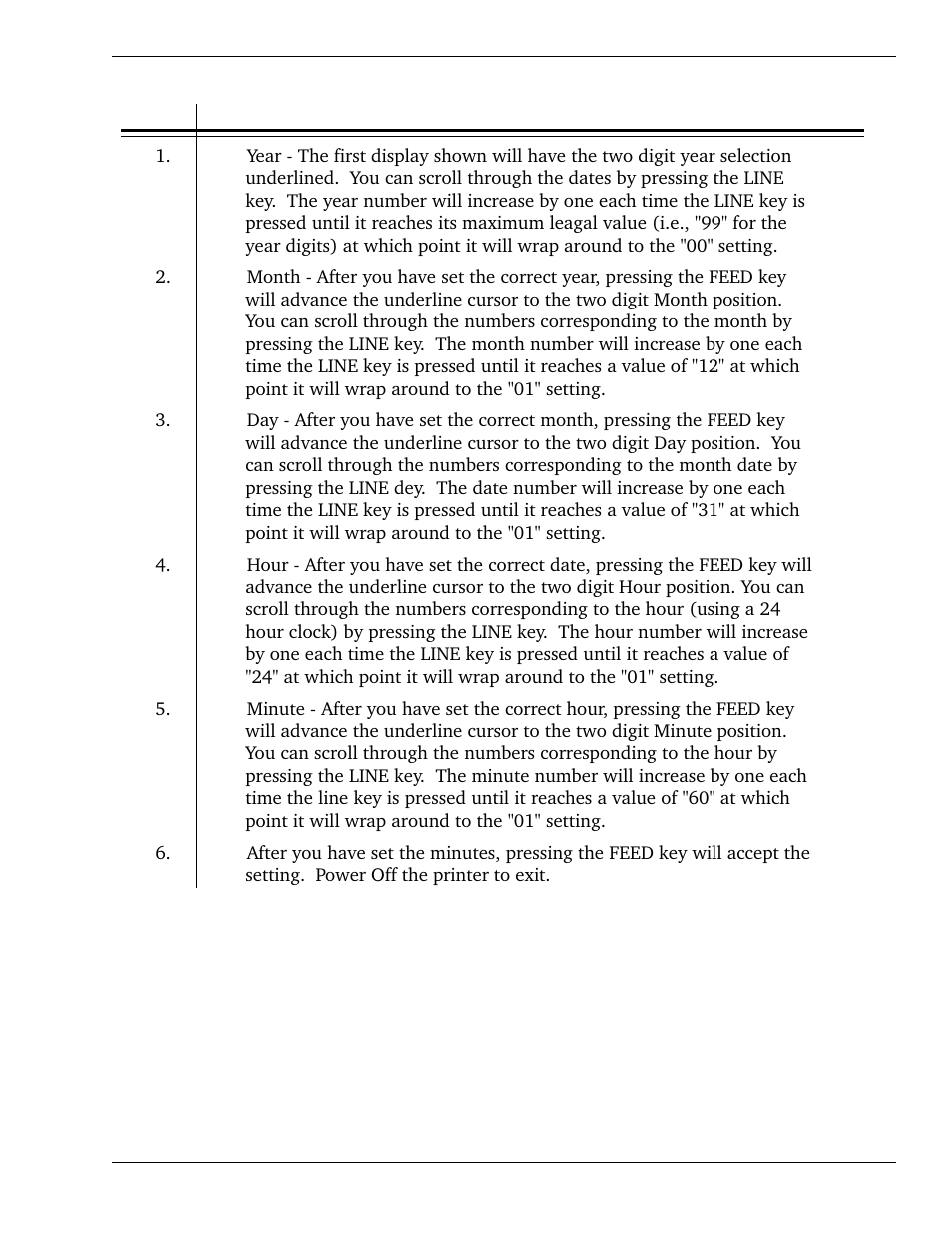 Set calendar (cont) | SATO CL 408e User Manual | Page 185 / 219