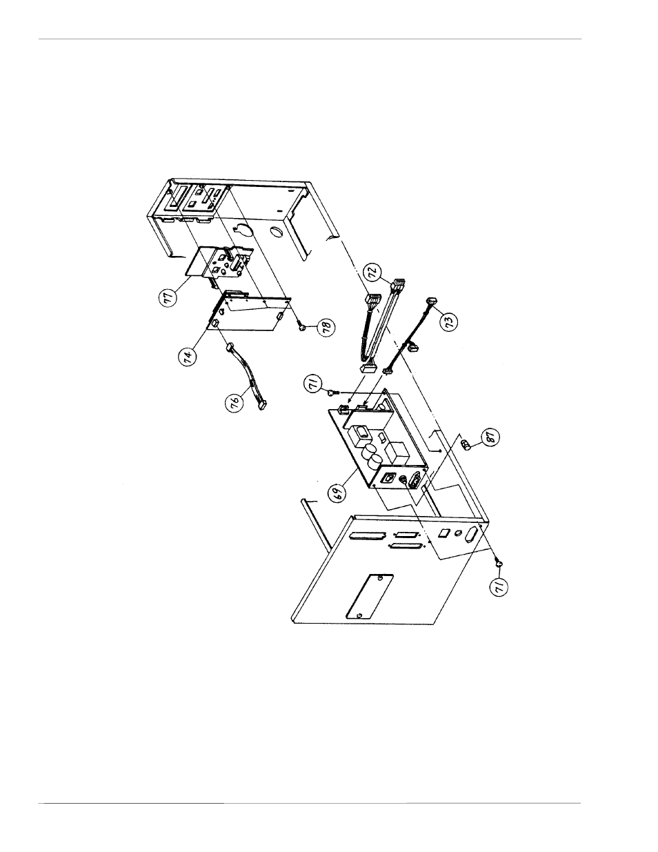 Base cover assembly | SATO CL 408e User Manual | Page 202 / 219