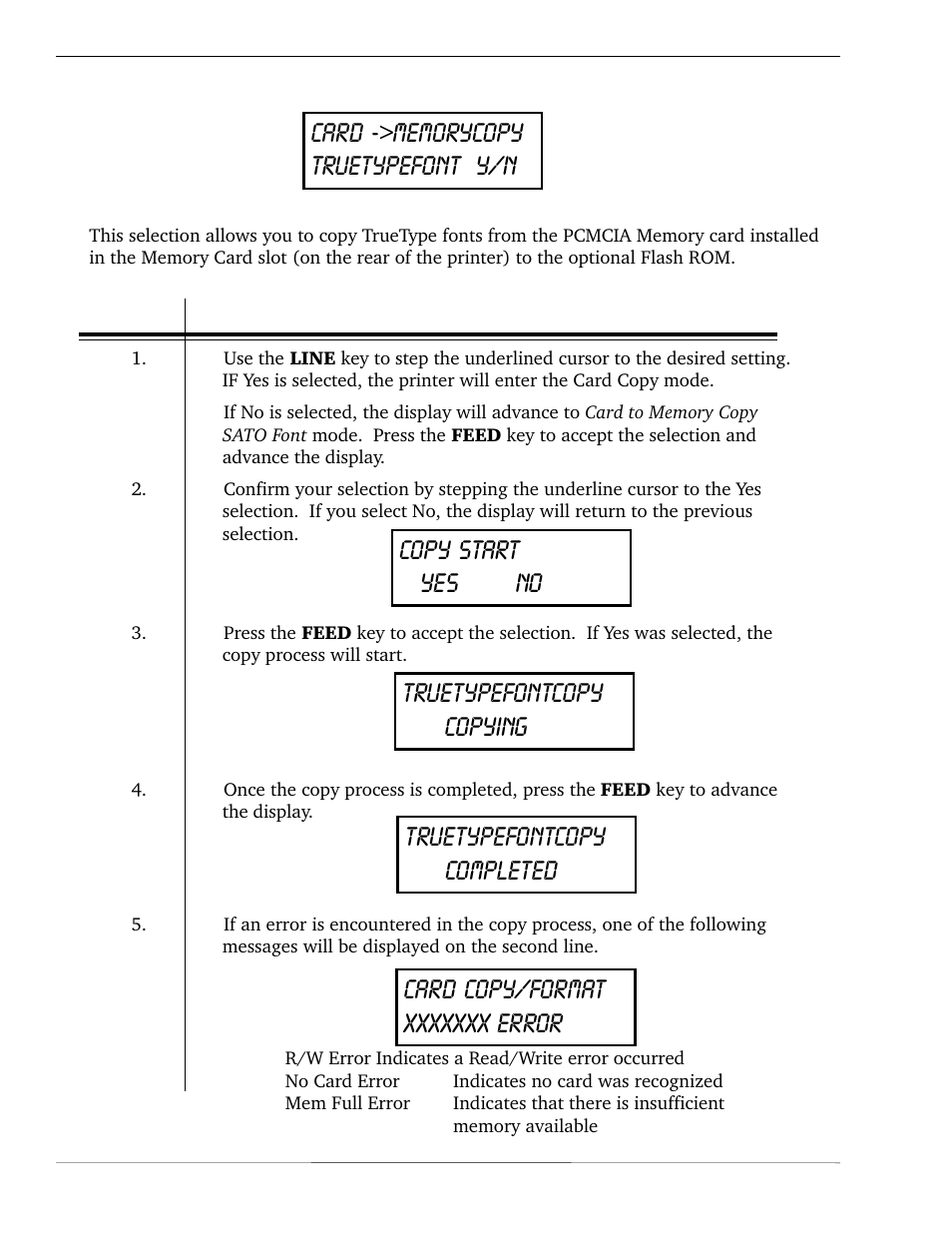 Lcd panel — card mode | SATO CL 408e User Manual | Page 38 / 219