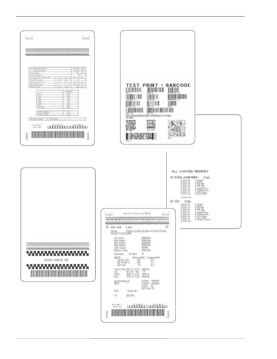 4 sample test labels | SATO CL 408e User Manual | Page 60 / 219