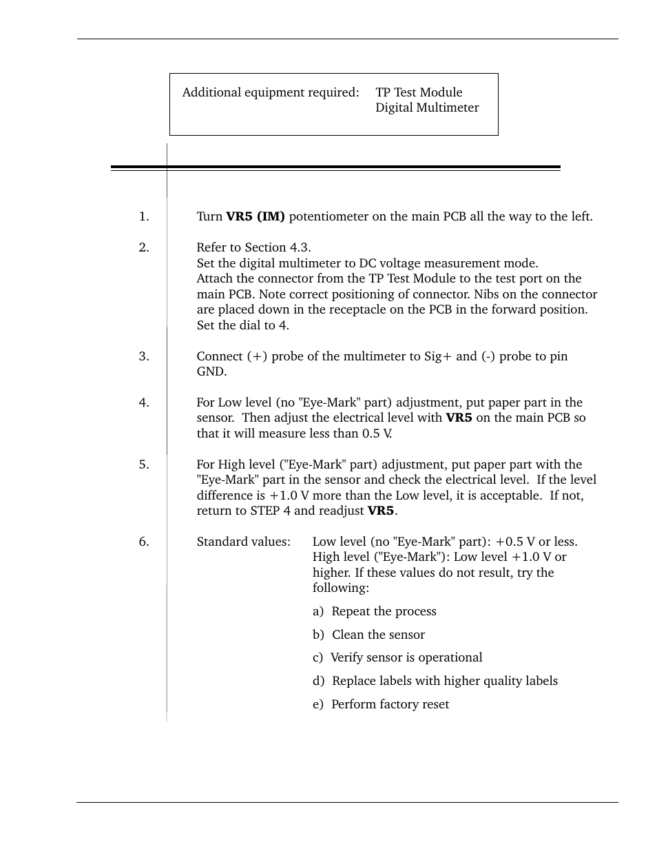 7 eye-mark adjustment | SATO CL 408e User Manual | Page 85 / 219