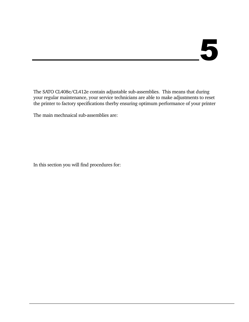 Mechanical adjustments | SATO CL 408e User Manual | Page 91 / 219