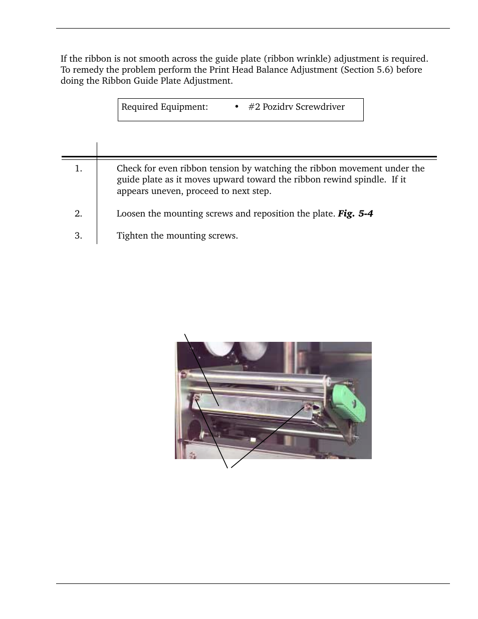 3 ribbon guide plate adjustment | SATO CL 408e User Manual | Page 95 / 219