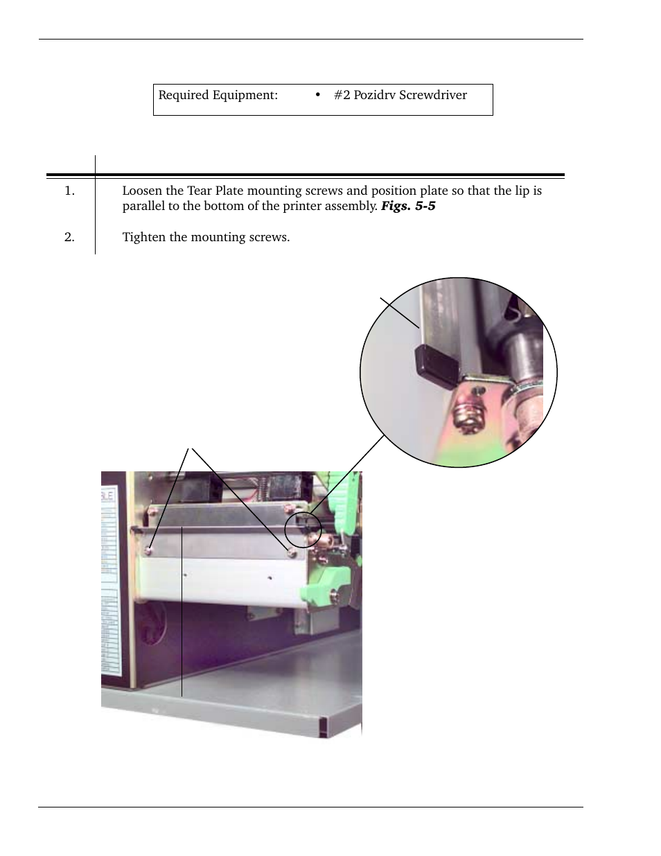 4 tear plate adjustment | SATO CL 408e User Manual | Page 96 / 219