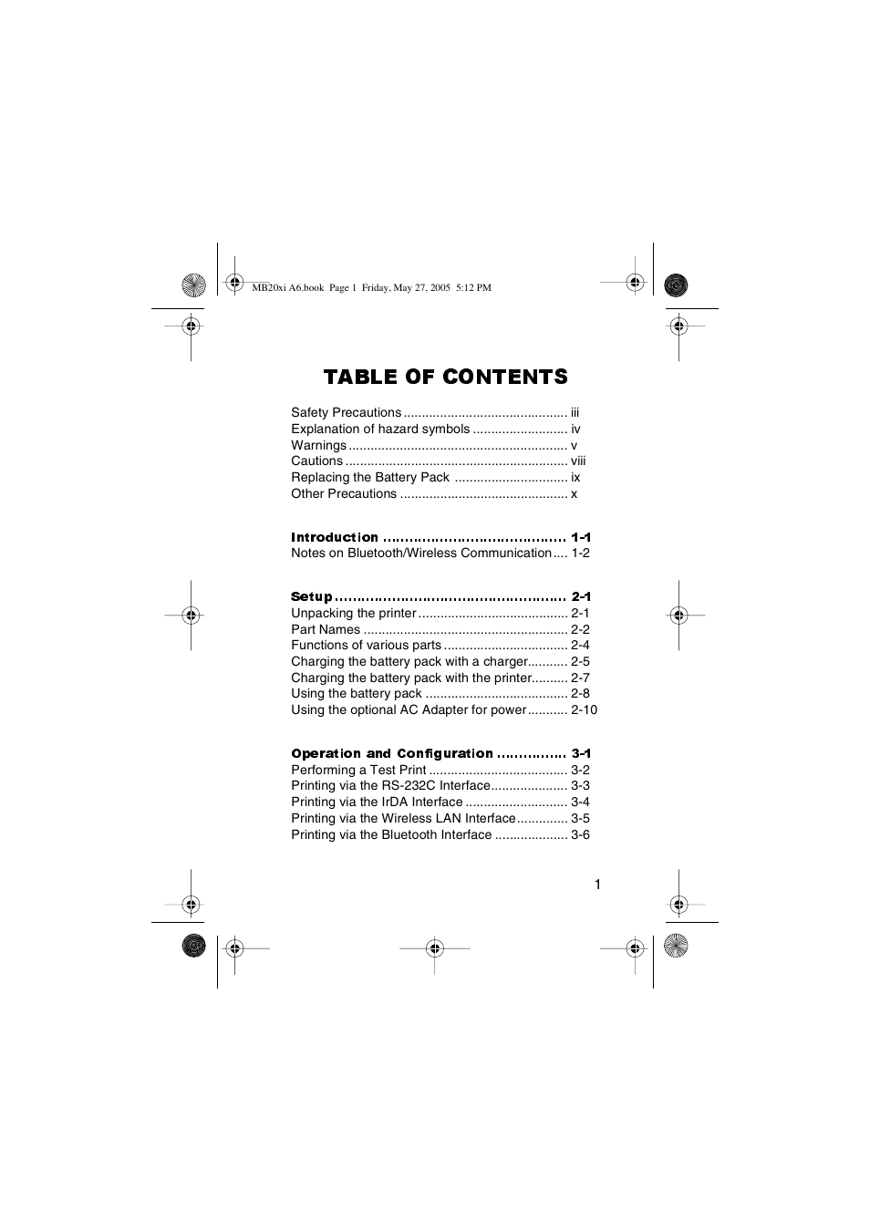 SATO MB200/201i User Manual | Page 11 / 71